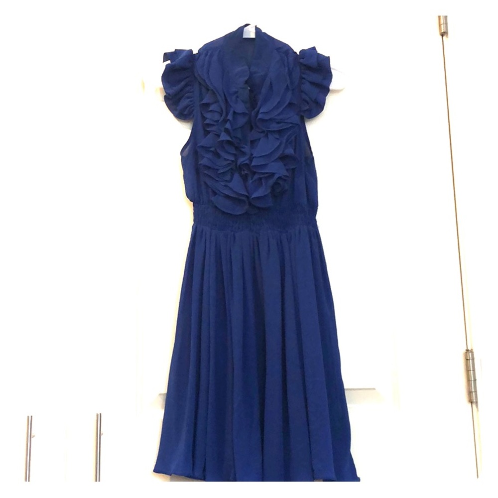 Blue ruffled dress